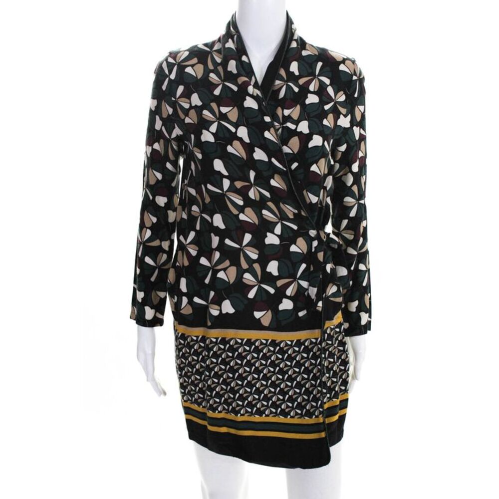 Deby Debo Womens Ophelia Printed Floral Wrap Dress Black Size Small 11214355